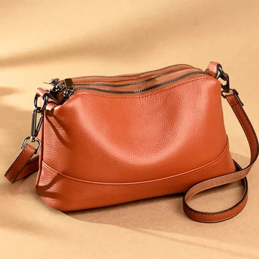 AtNzNew Fashion Women Genuine Leather Handbags Women s bags Designer Female Shoulder Bags Luxury Brand Cowhide