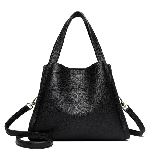 CfEBFor Women New Soft Leather Designer Tote Bucket Branded Large Handbag Trend Women Simple Bag Female