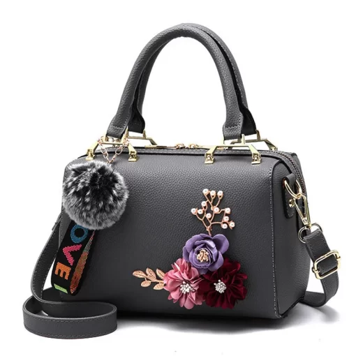 CiB02022 New Fashion Flowers Designer Pu Leather Crossbody Bags for Women Vintage Small Shoulder Handbags Female