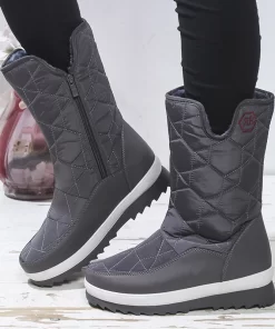 CiDoWomen Boots Non slip Waterproof Winter Ankle Snow Boots Platform Winter Women Shoes with Thick Fur