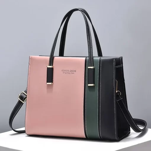 DR5uPatchwork Handbags For Women Adjustable Strap Top Handle Bag Large Capacity Totes Shoulder Bags Fashion Crossbody