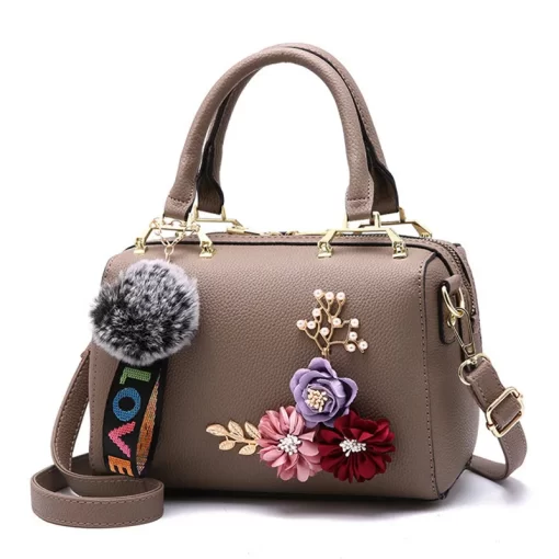 DeZq2022 New Fashion Flowers Designer Pu Leather Crossbody Bags for Women Vintage Small Shoulder Handbags Female