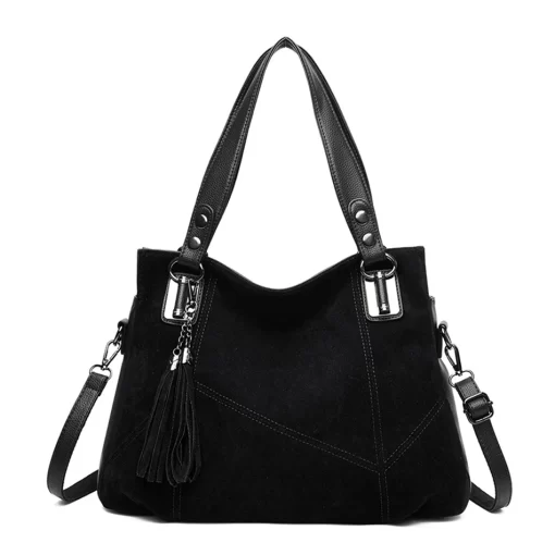 Dt5IHigh Quality Wome s Soft Suede Surface Leather Shoulder Crossbody Bag Luxury Tassel Purses and Handbags