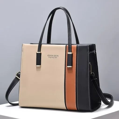 DxdoPatchwork Handbags For Women Adjustable Strap Top Handle Bag Large Capacity Totes Shoulder Bags Fashion Crossbody