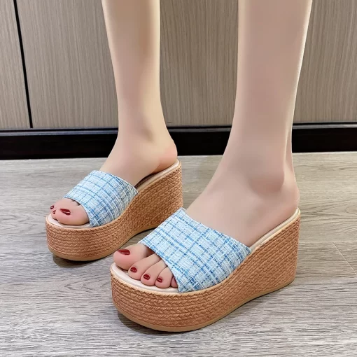 EJCa2023 Women s Shoes Basic Women s Slippers Outside Slippers Ladies Wedges Shoes for Women Platform
