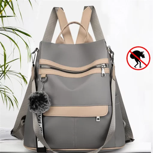 F5TD3 In 1 High Quality Anti theft Backpack Women Waterproof Oxford Shoulder Bags School Bags for