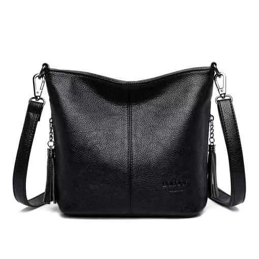 FZL1Genuien Tassels Ladies Hand Crossbody Bags For Women Leather Luxury Purses And Handbags Women Shoulder Bags