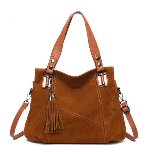 G67KHigh Quality Wome s Soft Suede Surface Leather Shoulder Crossbody Bag Luxury Tassel Purses and Handbags