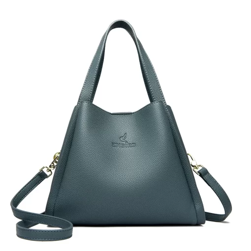 Gy9BFor Women New Soft Leather Designer Tote Bucket Branded Large Handbag Trend Women Simple Bag Female