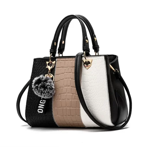 HVoKNewposs Women s Handbags Leather Stitching Wild Bags for Women 2022 Casual Tote Ladies Bags Bolsos
