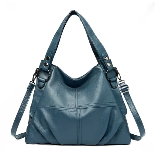 JsZzSoft Leather Luxury Handbags Women New Casual Tote Bag Designer Ladies Large Shoulder Crossbody Handbag Sac