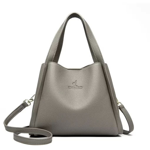 K1u4For Women New Soft Leather Designer Tote Bucket Branded Large Handbag Trend Women Simple Bag Female