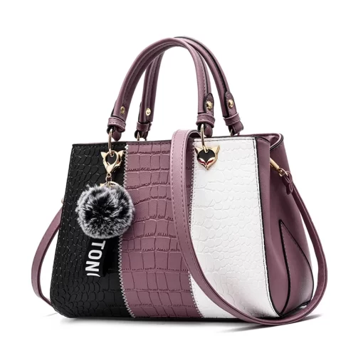 Ki7oNewposs Women s Handbags Leather Stitching Wild Bags for Women 2022 Casual Tote Ladies Bags Bolsos