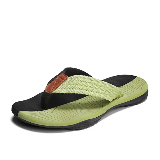 KqJOSoft Home Slippers Summer Indoor Skid Proof Bathroom Slippers Sandals Hotel Solid Color Men Flip Flops