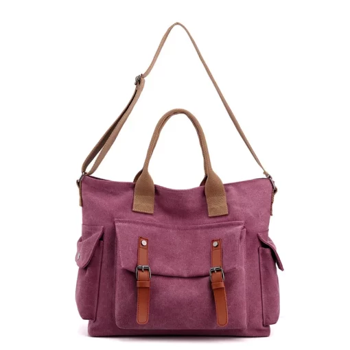 LKTQCanvas Women s Bag Large Capacity Shoulder Bag Crossbody Handbag Simple Retro Tote Mom s Bag