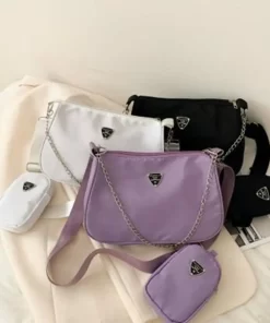 LLCDWoman Female Fashion Causal Handbag Set Crossbody Bags Shoulder Handbags 2in1 Sling Bag Trend Hand Bag