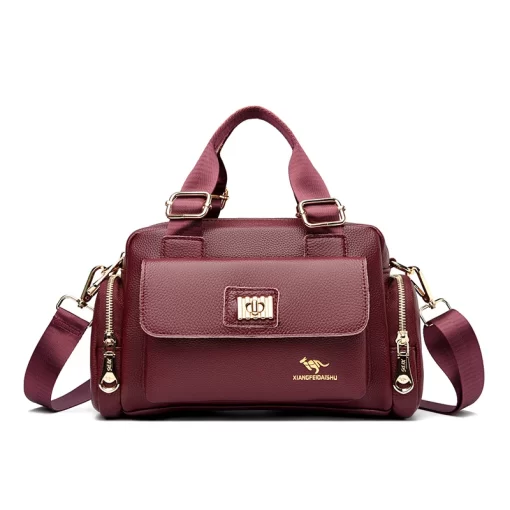 LryvLuxury Brand Handbag High Quality Women s Shoulder Bags Fashion Designer Large Capacity Soft Leather Locomotive