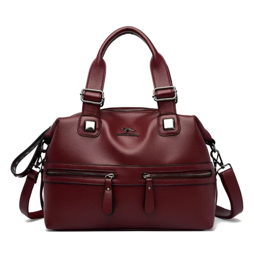 M84E6 Color Designer Deformable Handbags Women Luxury NEW Boston Shoulder Bags Large Capacity Female Leather Tote