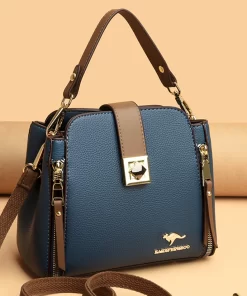 OJCeHigh Quality Leather Handbag Purse Women Bag Trend Luxury Designer Shoulder Crossbody Sac Ladies Branded Messenger