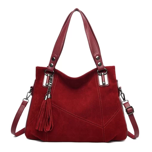 OK5uHigh Quality Wome s Soft Suede Surface Leather Shoulder Crossbody Bag Luxury Tassel Purses and Handbags