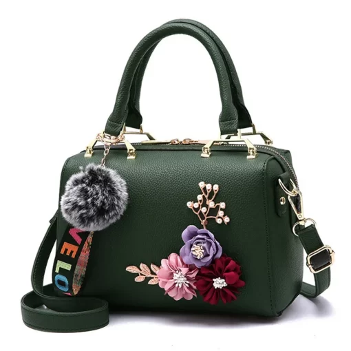 ORB52022 New Fashion Flowers Designer Pu Leather Crossbody Bags for Women Vintage Small Shoulder Handbags Female