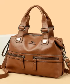 Opxo6 Color Designer Deformable Handbags Women Luxury NEW Boston Shoulder Bags Large Capacity Female Leather Tote