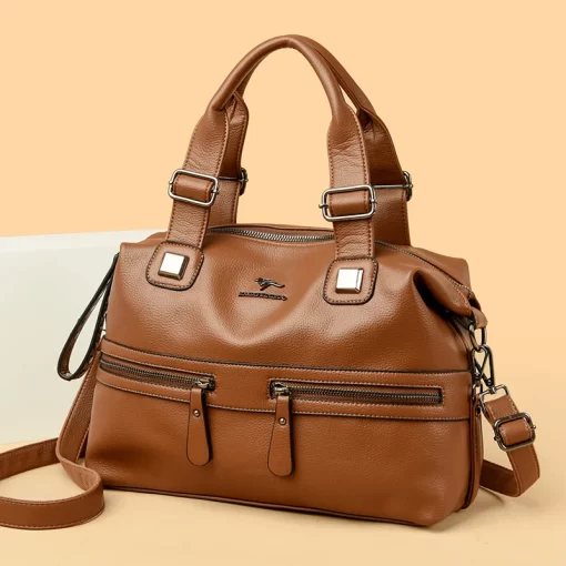 Opxo6 Color Designer Deformable Handbags Women Luxury NEW Boston Shoulder Bags Large Capacity Female Leather Tote