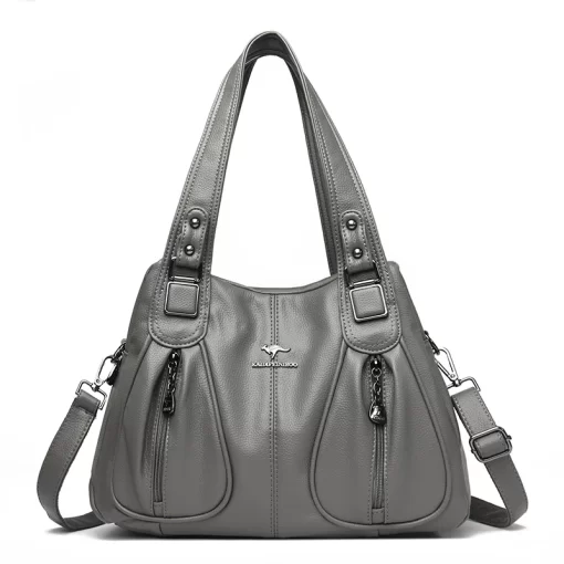 R5ro100 Genuine Leather Women Handbag Fashion Girls Top Handle Bucket Bag Soft Cowhide Female Shoulder Bags