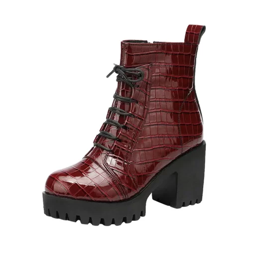 RlQx8cm Small Size 32 43 British Thick Bottom Platform Shoes Fall Winter 2023 Block High Heels