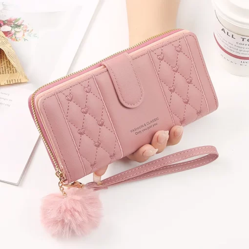 SSaNWomen Long Wallet Pu Leather Card Holder Large Capacity Hasp Zipper Coin Purse Multi Card Organizer