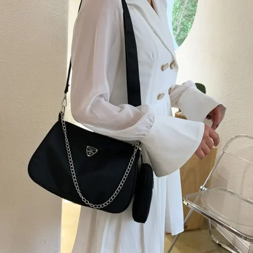 T5wyWoman Female Fashion Causal Handbag Set Crossbody Bags Shoulder Handbags 2in1 Sling Bag Trend Hand Bag