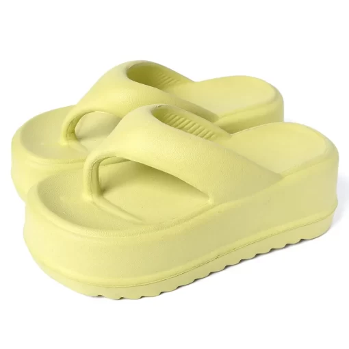 TGBR7cm Thick Women Flip Flops 2023 New Split Toe Muffin Platform Slippers High Summer Flat Slippers