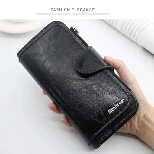 TvKQWomen s wallet made of leather Wallets Three fold VINTAGE Womens purses mobile phone Purse Female