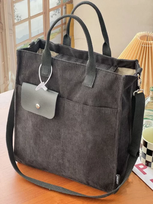U5D7Hylhexyr Women s Square Portable Shoulder Bag Fashion Corduroy Crossbody Bags Daily Casual Tote Simple Handbag
