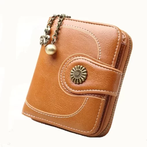WJLaWomen Wallets and Purses PU Leather Money Bag Female Short Hasp Purse Small Coin Card Holders