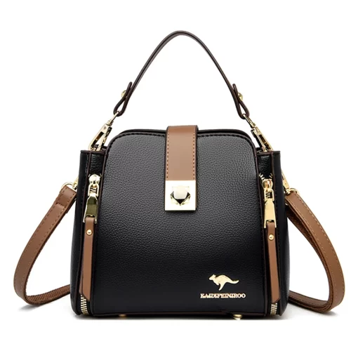 WdRLHigh Quality Leather Handbag Purse Women Bag Trend Luxury Designer Shoulder Crossbody Sac Ladies Branded Messenger