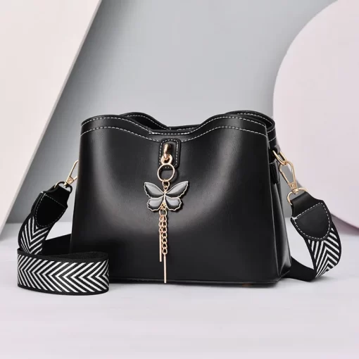 Y8lZNEW Casual Buckets Bag Designer Women Shoulder Bags Luxury pu Leather Crossbody Bag Large Capacity Messenger