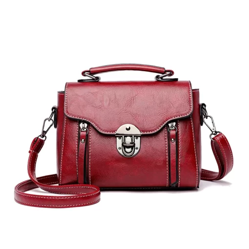 YLLUWomen s Handbag New PU Leather Fashion Lock Design Large Capacity Shoulder Bag Female Crossbody Tote