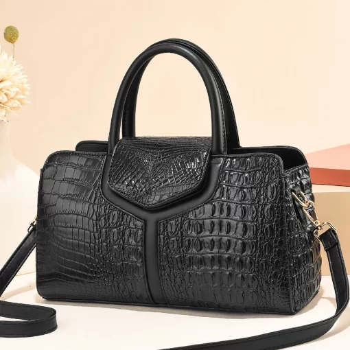 a6QiTRAVEASY Summer Casual Vintage Top Handle Bags for Women Fashion Alligator Large Capacity Female Shoulder Bags