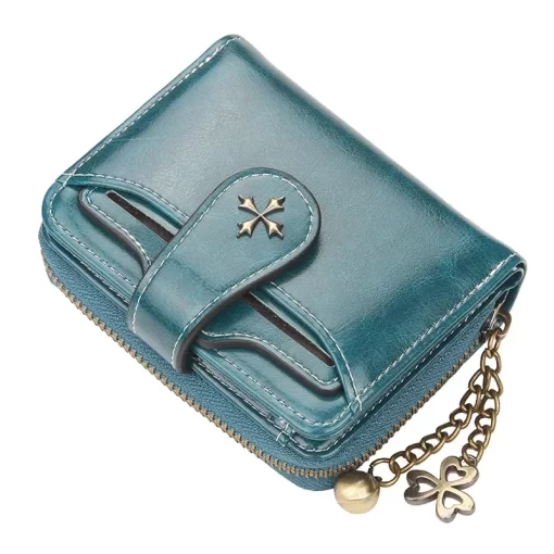 d7vQWomen Wallets and Purses PU Leather Money Bag Female Short Hasp Purse Small Coin Card Holders