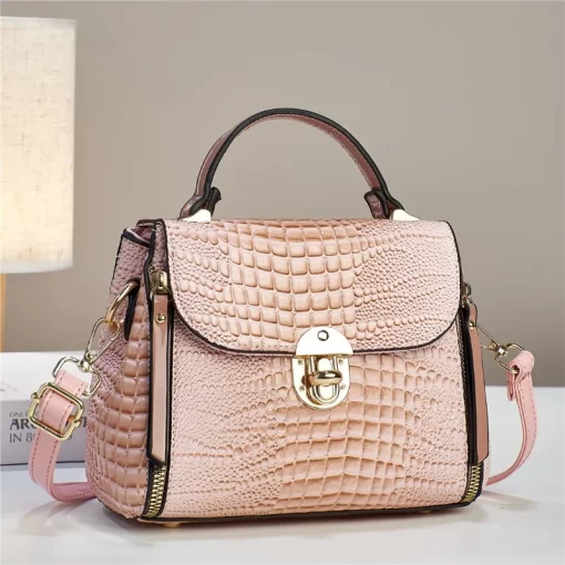 dRw3Commuting Crocodile Pattern Leather Handbag 2024 High Quality Women s Shoulder Bags Fashion Crossbody Luxury Designer