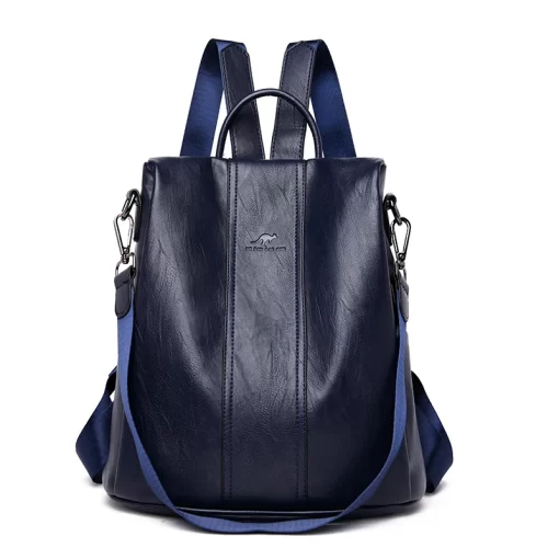 dkjnAnti theft leather backpack women vintage shoulder bag ladies high capacity travel backpack school bags girls