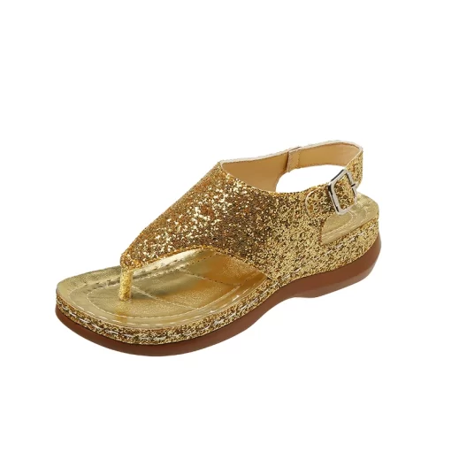 dnVC2023 New Summer Slope Heel Clip Toe Fashion Women s Sandals Luxury Ladies Shoes Sandalias De