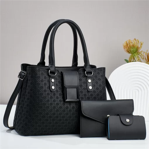 fXMMWeaving Texture Ladies Business Tote Handbag High Quality Light Luxury Crossbody Composite Bag Retro Fashion Single