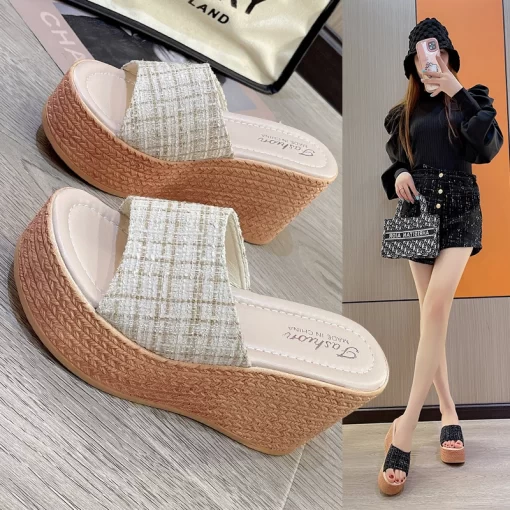 gef12023 Women s Shoes Basic Women s Slippers Outside Slippers Ladies Wedges Shoes for Women Platform