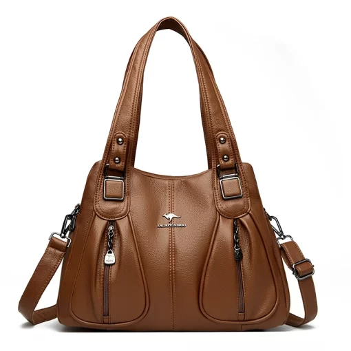 iOUC100 Genuine Leather Women Handbag Fashion Girls Top Handle Bucket Bag Soft Cowhide Female Shoulder Bags