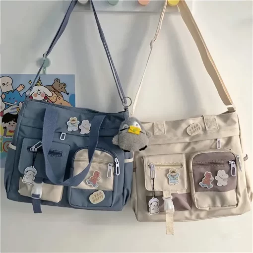 jC0zWaterproof Canvas Women Handbags Shoulder Bag Nylon Ladies Messenger Bag Oxford Crossbody Bags Tote Book Bags