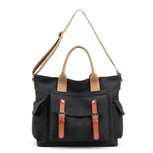 k7inCanvas Women s Bag Large Capacity Shoulder Bag Crossbody Handbag Simple Retro Tote Mom s Bag