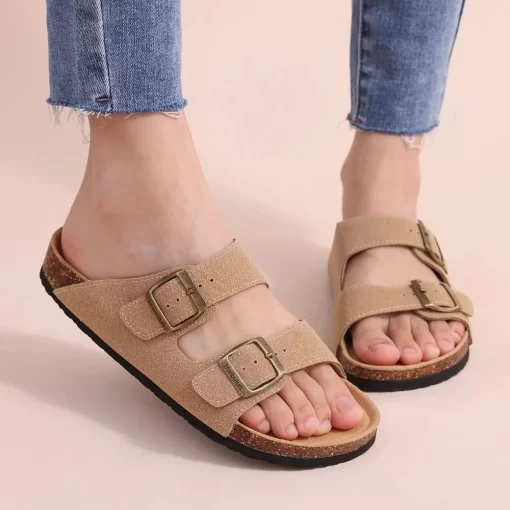 lE37Crestar Cork Footbed Arizona Sandals For Women Men New Classic Solid Color Fashion Slippers With Arch
