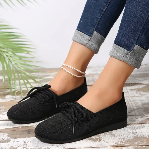 lGNINew Women Flats Shoes New Spring Mesh Sneakers Fashion Platform Breathable Casual Ladies Walking Loafer Shoes